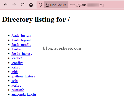 能访问到架设的 HTTP 服务器