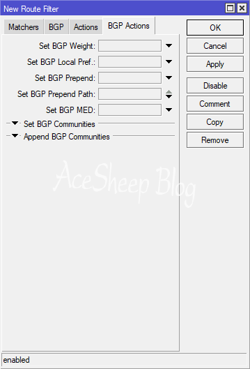BGP Actions