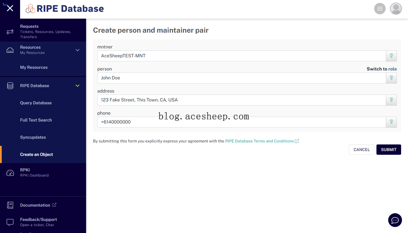 person and maintainer