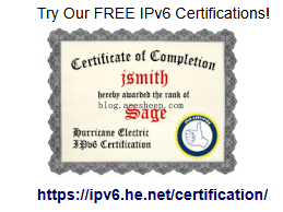 免费 IPv6 证书