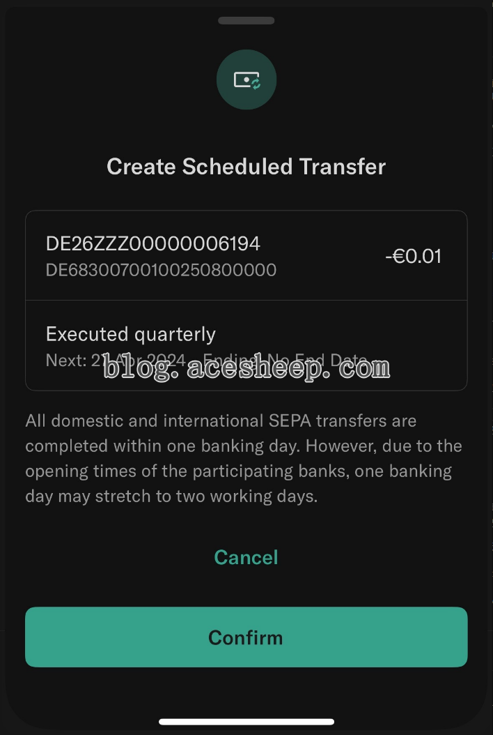 N26 设置定期付款