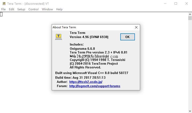 协谷提供的 TeraTerm 4.96 版本